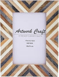 Handmade Picture Photo Frame Chevron Herringbone Art Inspired Vintage by ArtworkCraft