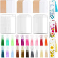 240 Pcs Kraft Paper Blank Bookmarks, 3 Sizes 2 Colors Bookmark Making Kit by Comkrivy