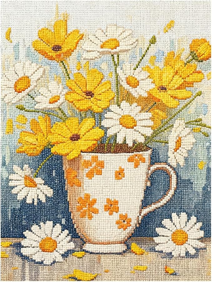 Zhenqing Floral Cross Stitch Kit by Unknown