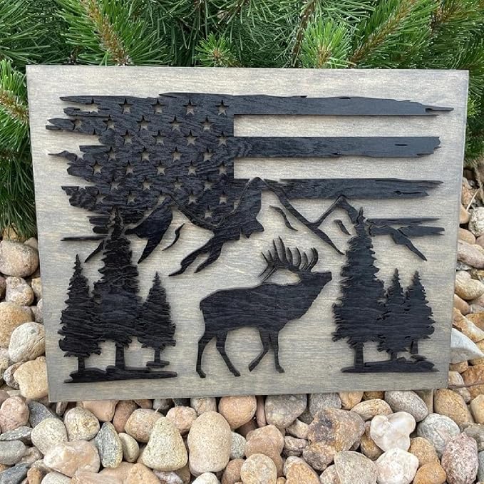 Mountain Stencils for Painting on Wood Burning Stencils and Patterns Reusable - Image 2