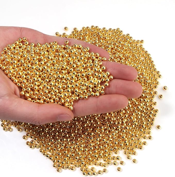 2500pcs Gold 4mm Pearl Beads by chuyau