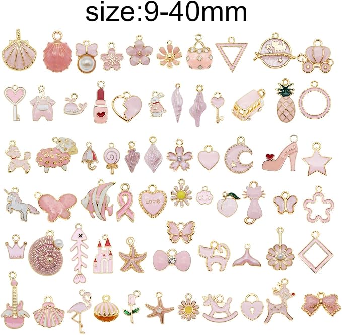30pcs Mixed Enamel Charms Pendants - Image 3