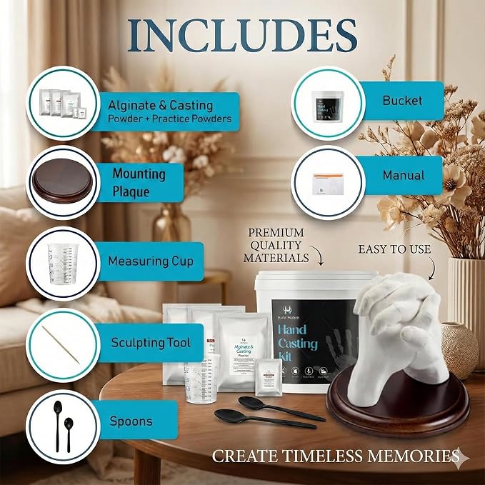 Hula Home Hand Casting Kit for Couples or Family - Image 4