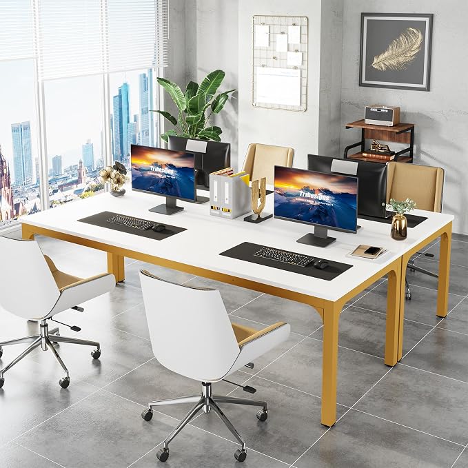 Tribesigns Modern 78.7 Inches Extra Long Computer Desk 2 Person Desk, Double - Image 6