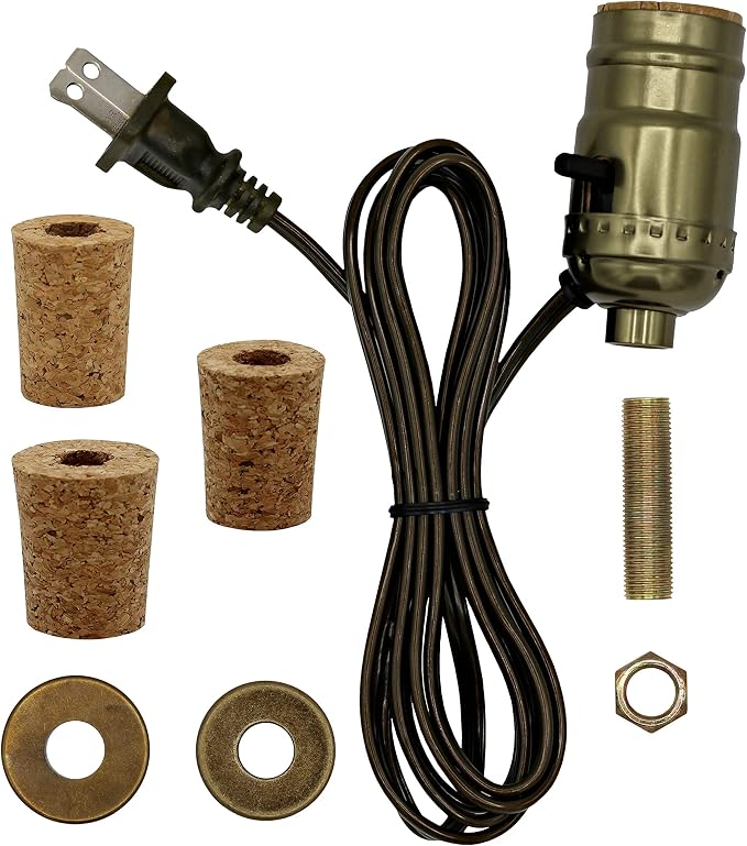 Creative Hobbies Pre-Wired Bottle Lamp Kit, Easily Convert Any Bottle Into A by CreativeHobbies