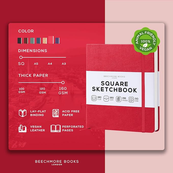 Beechmore Books Square Mixed Media Sketchbook - Image 2
