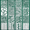 Geometric Texture Stencils for Crafts Reusable 16Pcs Stencils | DIY Art by Unknown