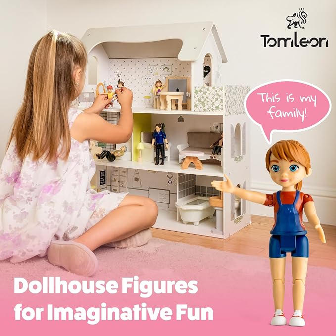 Dollhouse People, Bendable Dollhouse Family Set – 9 Poseable Figures Including - Image 6