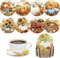 Fall Pumpkin Diamond Painting Coasters by SitsinkArtCraftsTools