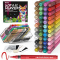 WUO 48 Colors Acrylic Paint Markers, Acrylic Paint Pens and Acrylic Markers by WUO