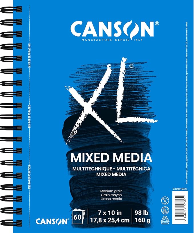 Canson XL Series Mixed Media Art Paper Pad Bundle - Image 5