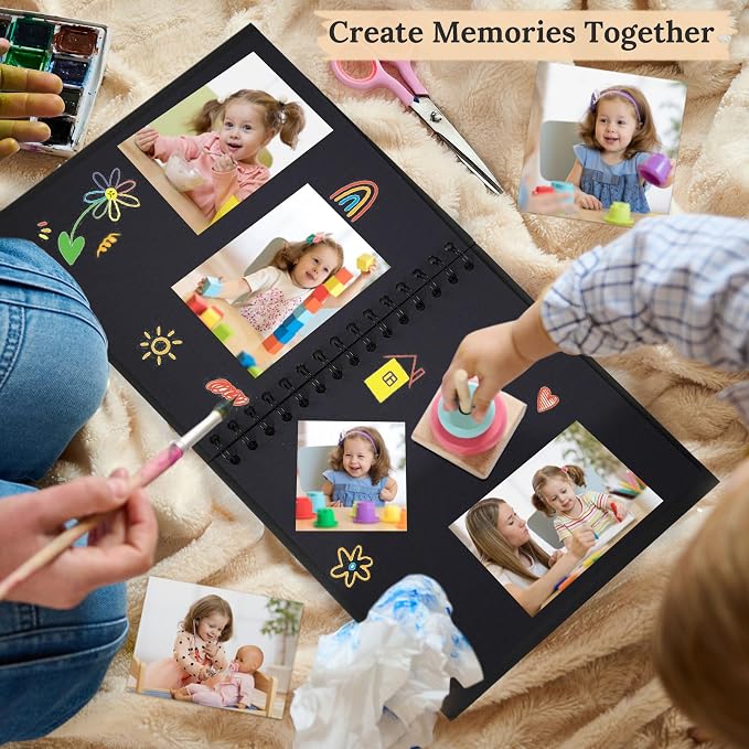 Scrapbook 7x7 Inch DIY Scrapbook Album Hardcover Kraft Paper 40 pages/20 sheets - Image 3