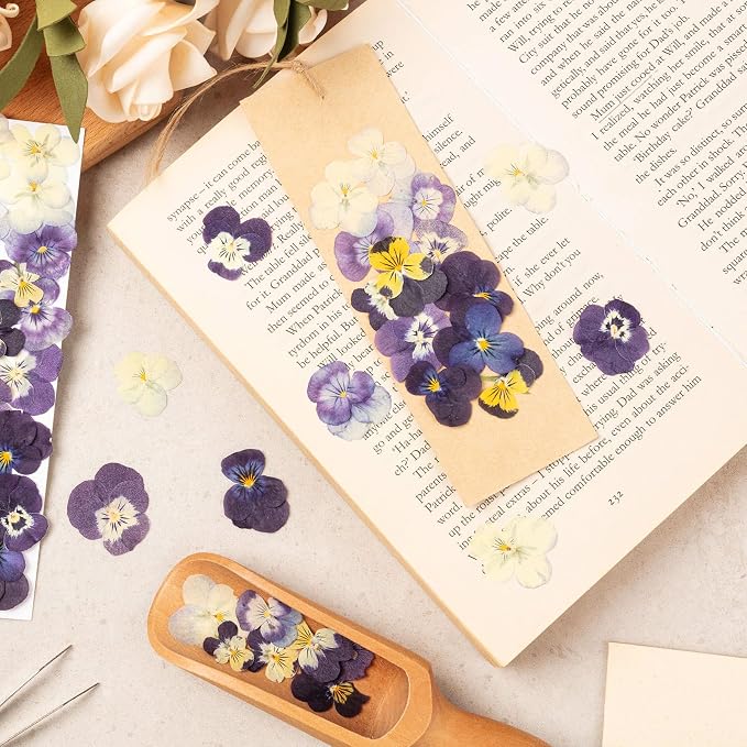 60Pcs Dried Pressed Pansies Flowers - Image 6