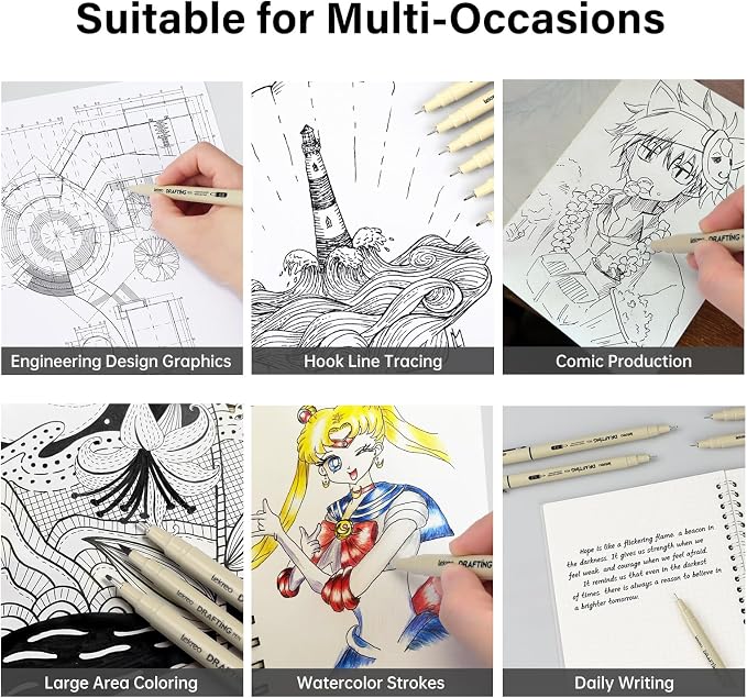 5-Piece Fineliner Pen, for Art, Writing & Bullet Journaling - Image 3