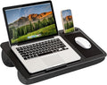 LAPGEAR Home Office Lap Desk – Black Carbon, Fits 15.6” Laptops by LapGear