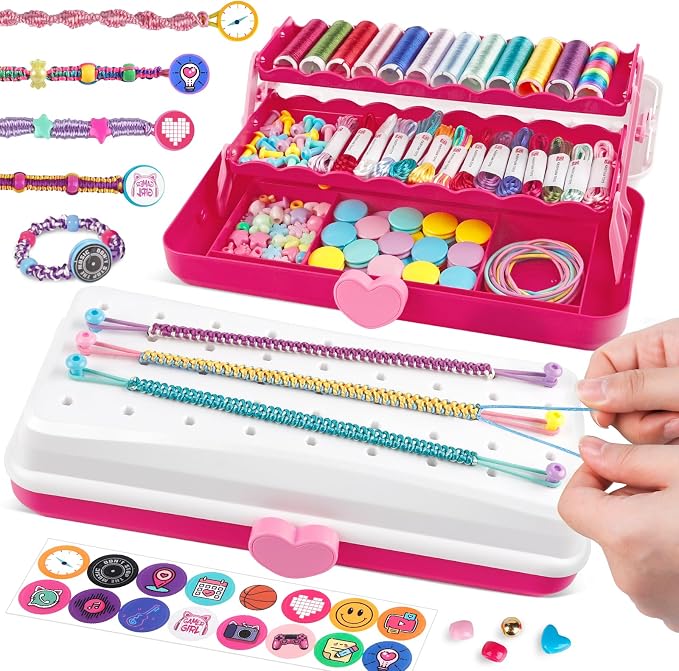 TingingYuli Friendship Bracelet Making Kit, 3-Layer Storage Box, Gift 6-12 | by Tingingyuli