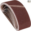 24 Pcs Sanding Belts 4 x 24 Inch 80 Grit Aluminum Oxide Abrasive Sandpaper for Belt Sander Metal Grinding Wood Working Weld Rust Removal