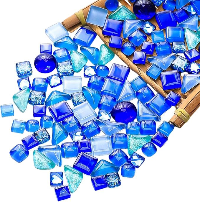 500g Mixed Color Irregular Crystal Mosaic Tiles, Tiny Mosaic Tile DIY Hobbies by BTMIEY