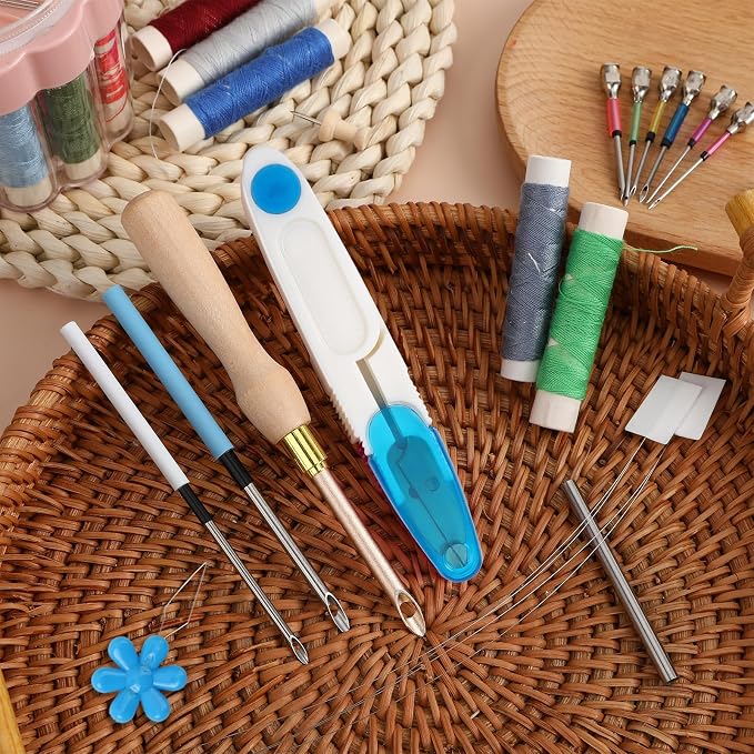 AUGSUN 13Pcs Punch Needle Kit, Punch Needle Tool Adjustable Punch Needle - Image 7