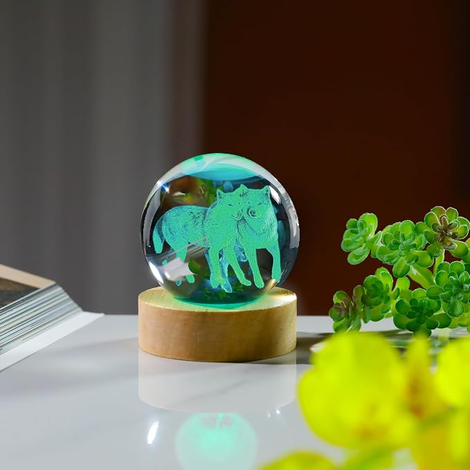 3D Wolf Crystal Ball 60mm - Image 6