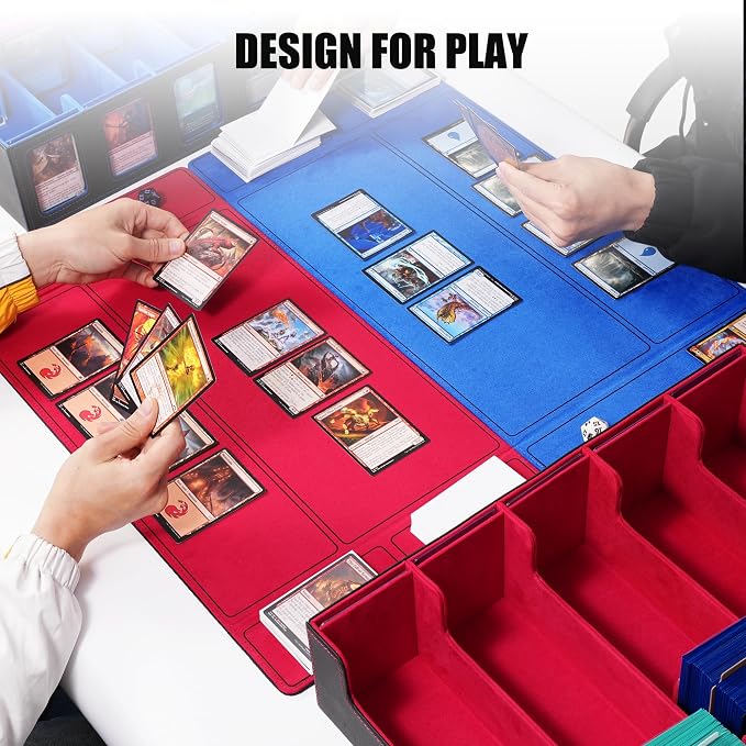 Trading Card Storage Box with Commander Display, 5-Row Deck Case with Removable - Image 6