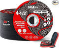 SHALL 50-Pack Cut Off Wheels 4 1/2 x 7/8 Inch, Cutting Wheel with Pouch for Angle Grinder, 4.5” Metal & Stainless Steel Fast Cutting Disc, Grinder Wheel for General Purpose Metal Cutting