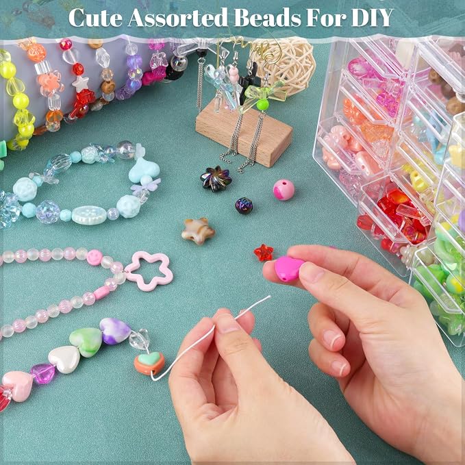 210-270PCS TINKRSTUFF Assorted Acrylic Beads - Image 3