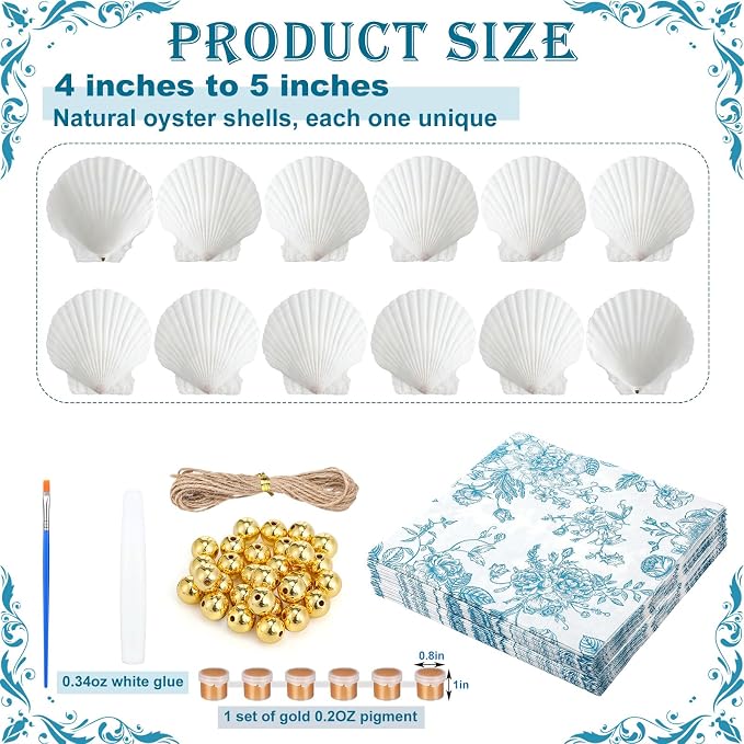 Gilprop 12 Pcs Large Scallop Shells - Image 2