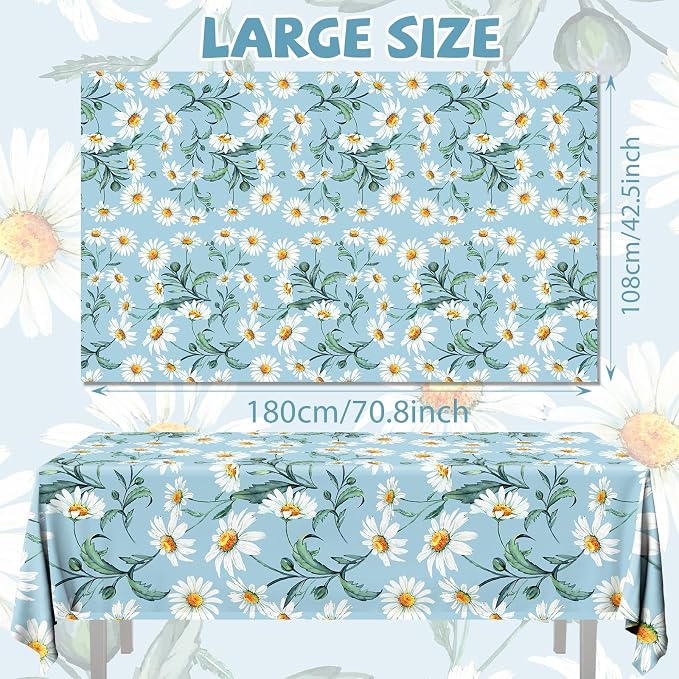 Spring Daisy Flower Tablecloth - Image 6