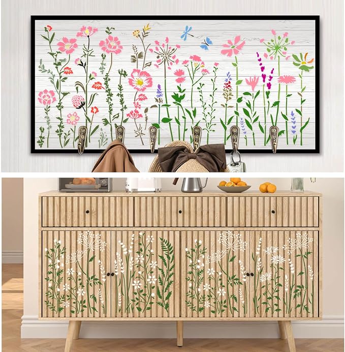 6-Piece Wildflower Stencil for Painting - Image 7