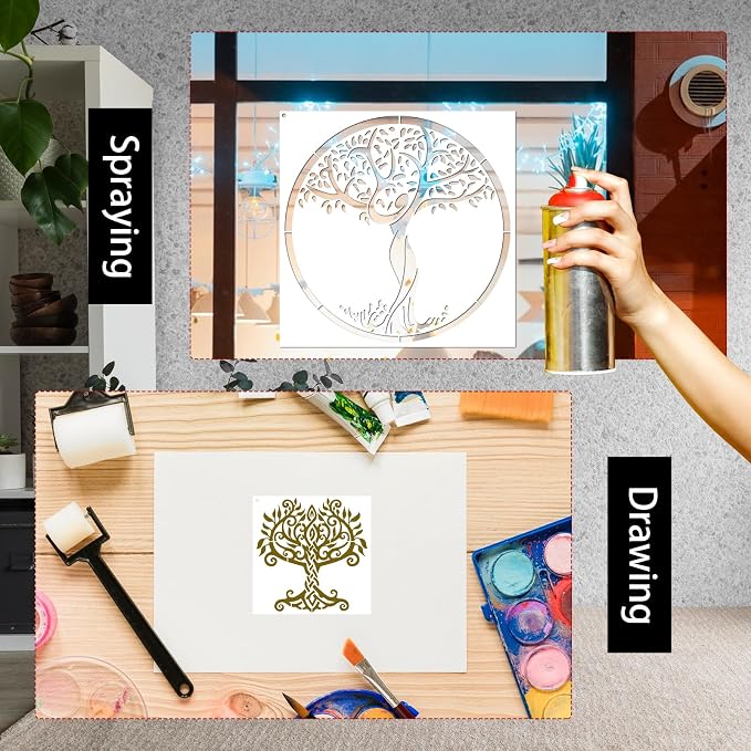 AFRTIEE Tree of Life Stencil Painting - Image 7