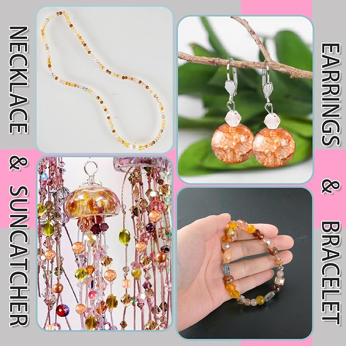 636pcs Glass Beads for Jewelry Making - Image 5