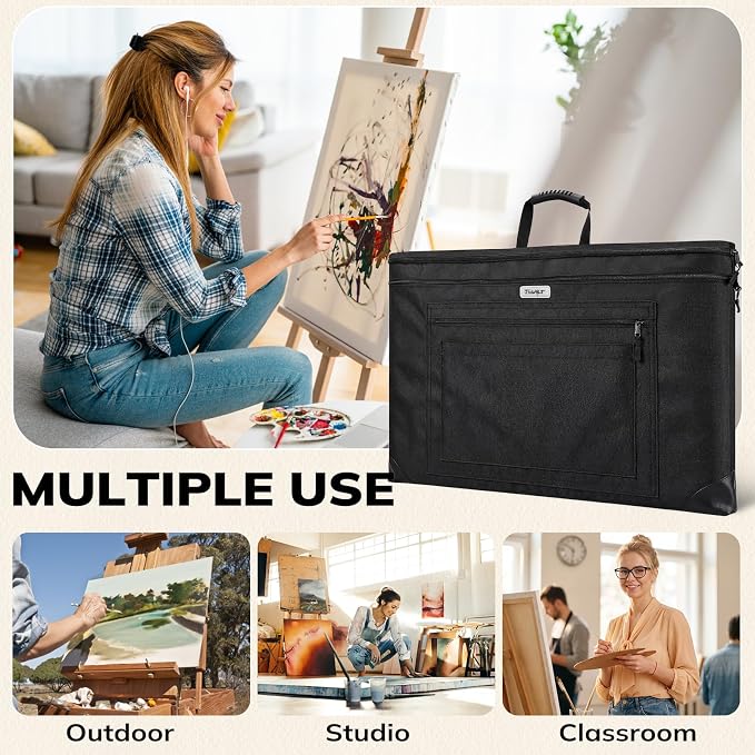 JusArt Art Portfolio Bag, 24x36 Foldable Light Weight Portfolio Folder Case - Image 6