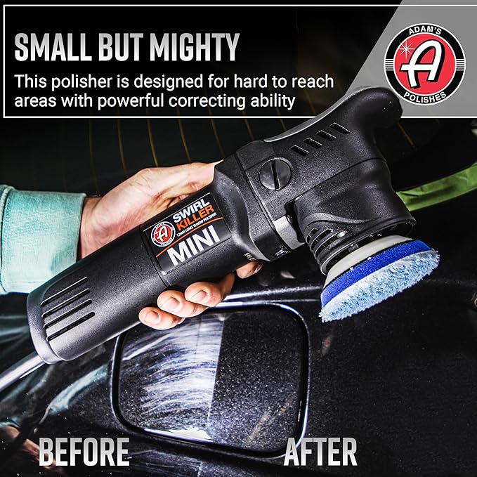 Adam's Polishes Swirl Killer 12mm Car Buffer Polisher Kit, Orbital Polishing Paint Correcting Tool, Car Scratch Remover, Correcting Polish, Use Post Car Wash Clay Bar & Pre Wax or Ceramic Coatin