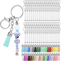 Draupnir 72 Pcs Beadable Keychains Bars, Included 36Pcs Silver Beadable by Draupnir