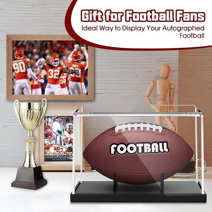 KKU Football Display Case, Acrylic Football Case - Image 7