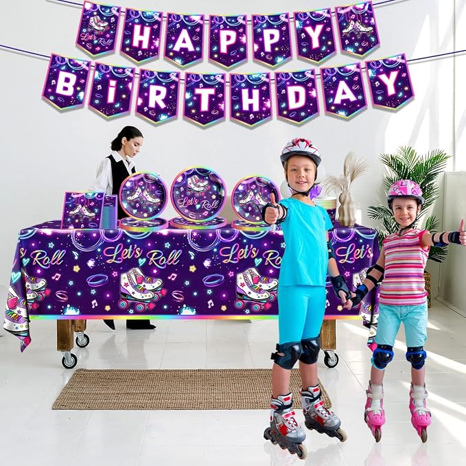 Roller Skating Party Supplies, Serve 20 - Image 3