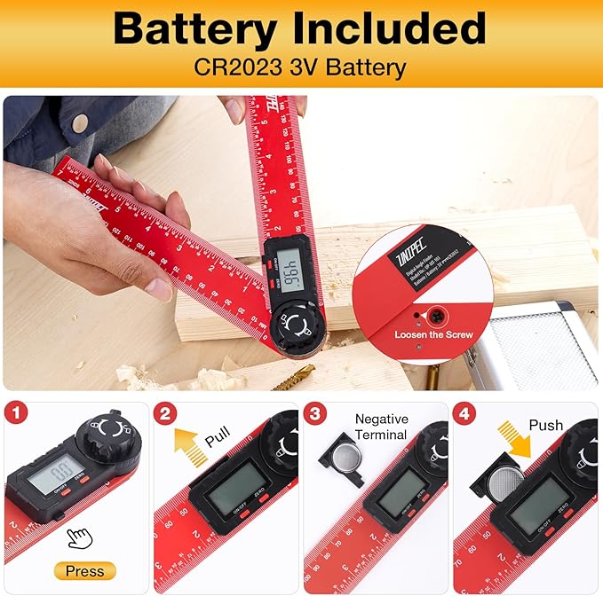 Digital Angle Finder Protractor, Angle Finder Ruler, 7inch 200mm 7inch/200mm, Angle Measuring Tool for Woodworking,Carpenter,Construction,DIY Measurement
