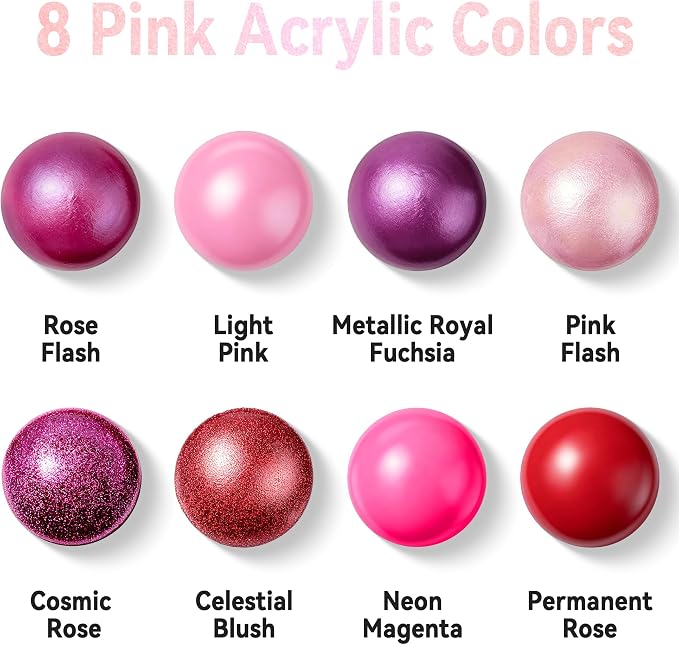 AUREUO Pink Acrylic Paint Set - Image 2