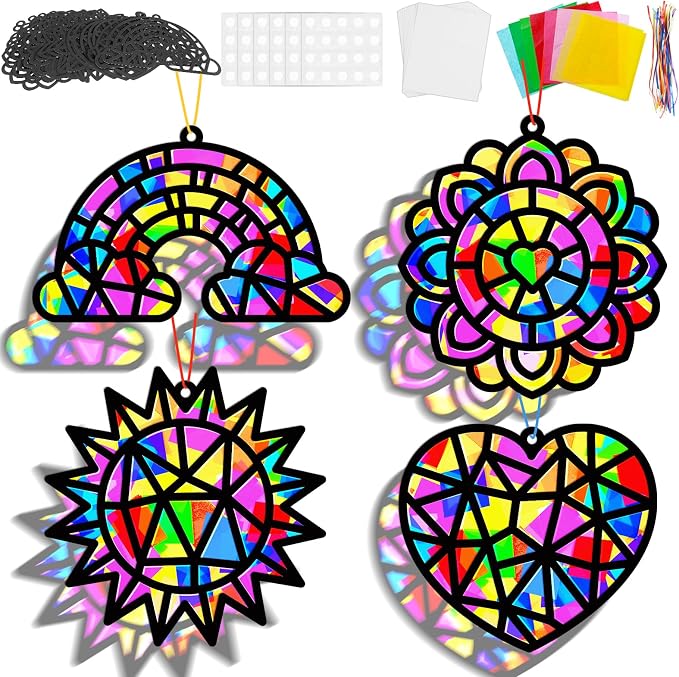 Lonfliness 32 Sets Summer Crafts Suncatchers Kit by Lonfliness
