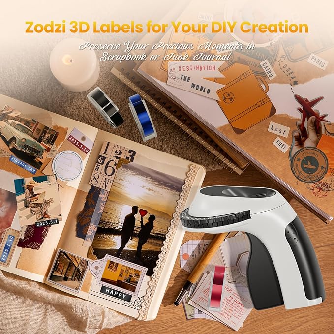 Zodzi Label Maker, Vintage Embossing Label Maker, Retro Embossed Label Maker - Image 6