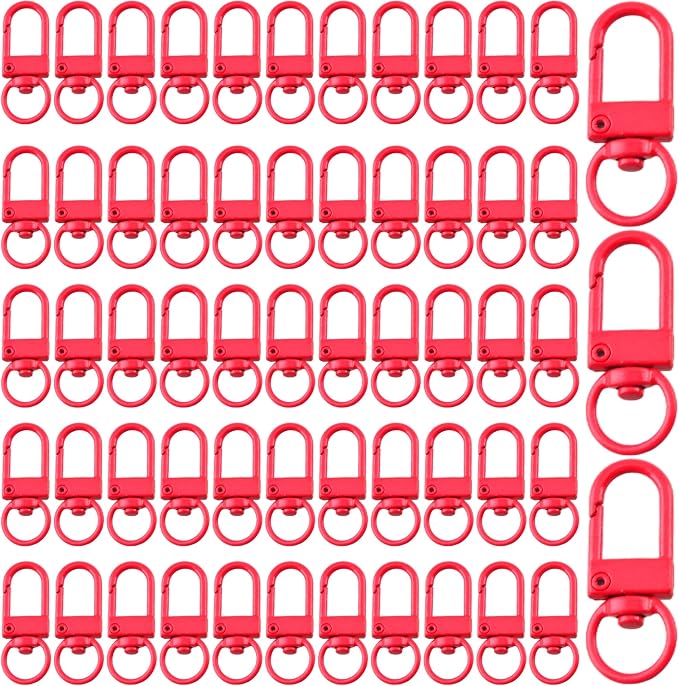 KJML DIY Keychain clip 60pcs Swivel Snap Lobster Claw Keychain Clasps Lanyard by KJMLDIY