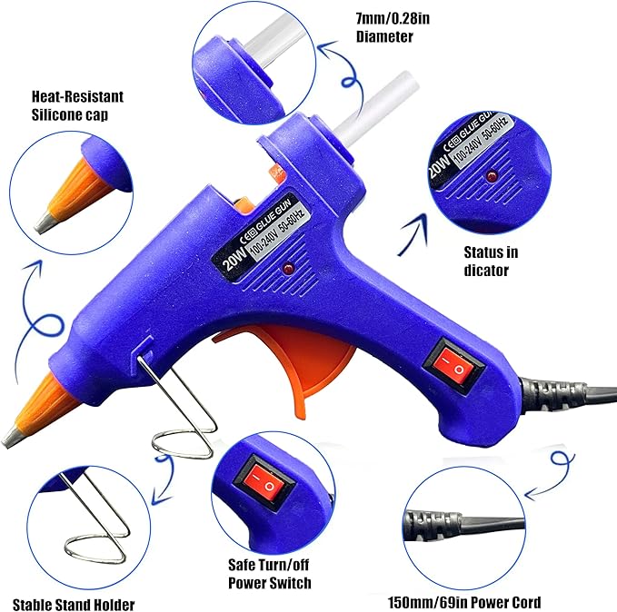 Mini Hot Glue Gun 10pcs Glue Stick Hot Glue Gun Set - Image 3