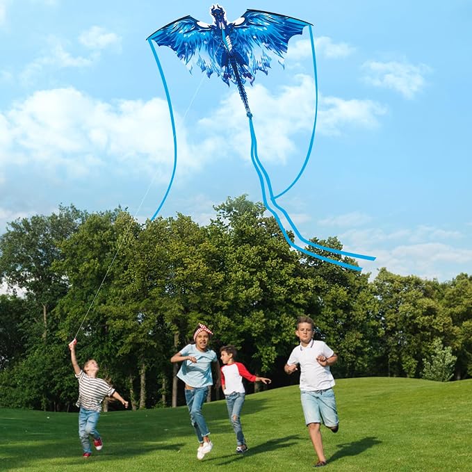 Dragon Kite for Adults, Gifts for Easter, Kites for Kids Ages 4-8 8-12 Easy to - Image 3