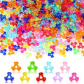 UPINS 1200Pcs Tri Beads, Colored Plastic Kandi Rainbow Triangle Bulk by UPINS