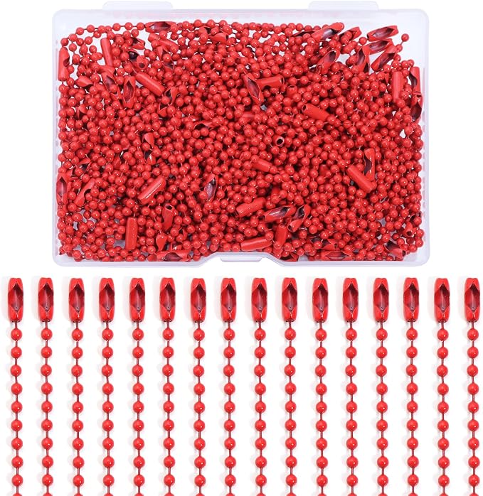 Lemonkey 100Pcs Ball Beads Chains Bulk, 4 Inch Dog Tag Metal Small Chains by Lemonkey
