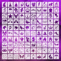 Fainne 100 Pcs 2 Inch Stencils Small Stencils by Fainne
