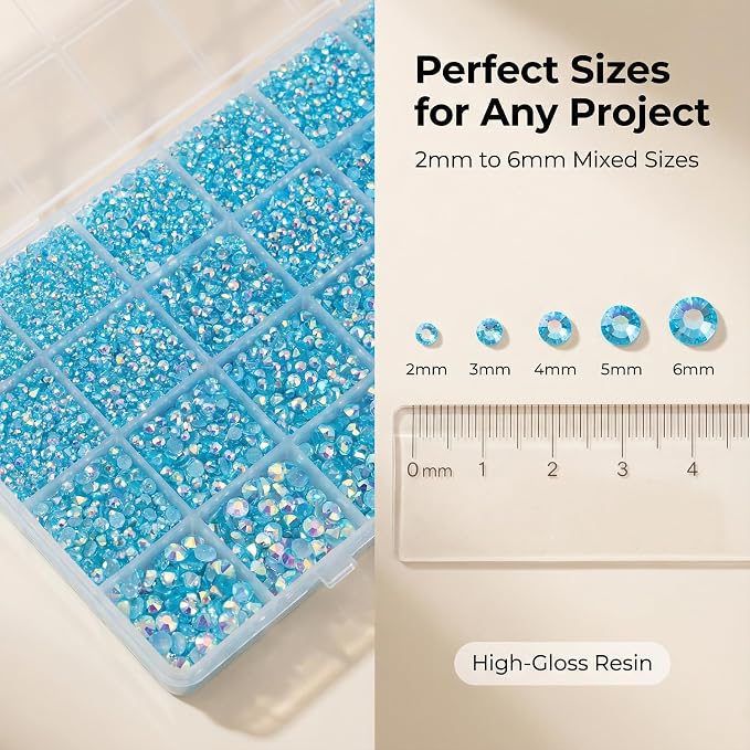 36000Pcs Pastel Blue Rhinestones - Image 3