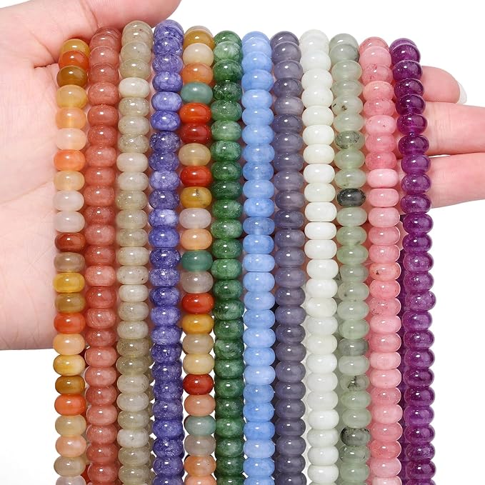 Songxi 5x8mm Natural Sun Stone Rondelle Beads, Gemstone - Image 9