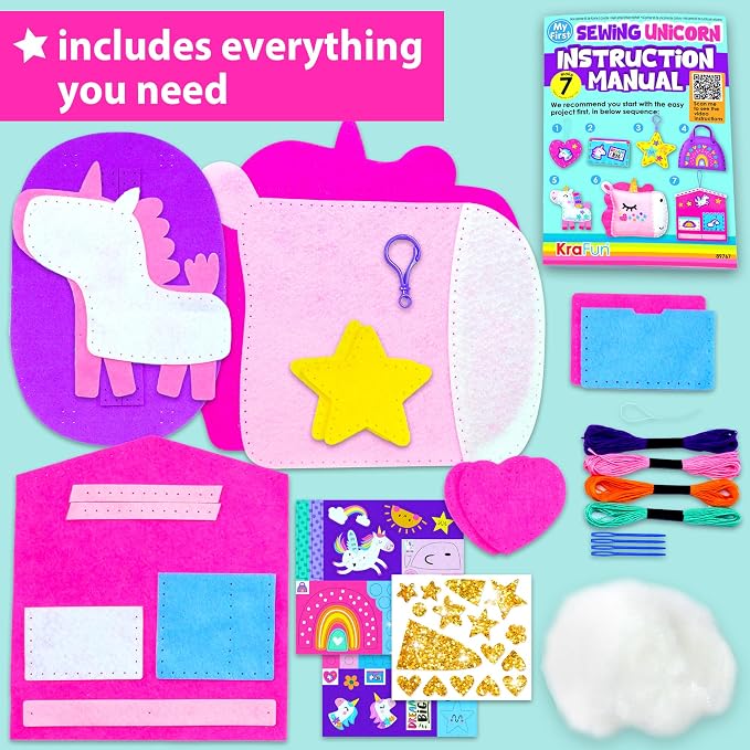 KRAFUN Unicorn Beginner Sewing Kit - Image 2